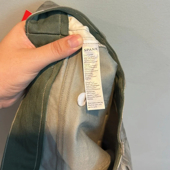 Spanx Stretch Twill Shorts Stone Washed Camo Size Small - Picture 10 of 11